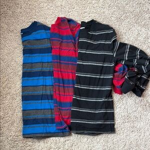 Lot of 3 Boys XL Striped long sleeve tees